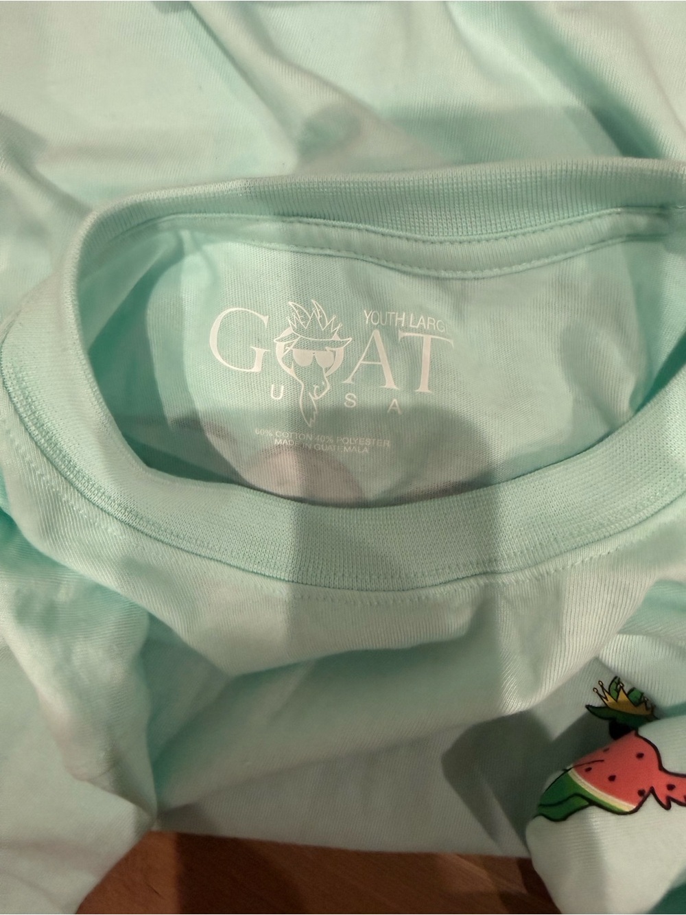GOAT USA Kids' Short-Sleeve Graphic Tee - White, Green, Mint, Gray - Picture 5 of 6